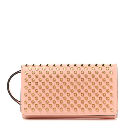 Christian Louboutin Calfskin Macaron Spiked Flap Wallet Mystic Pink 1 of 9
