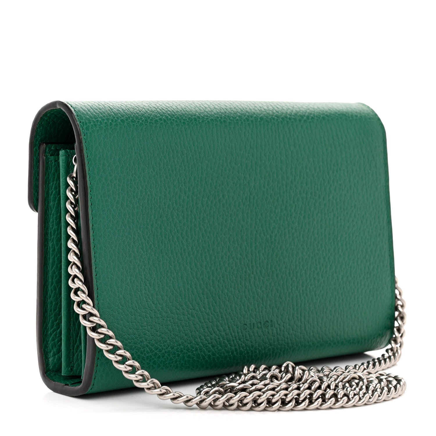 Gucci Calfskin Mini Dionysus Chain Wallet Emerald 3 of 12