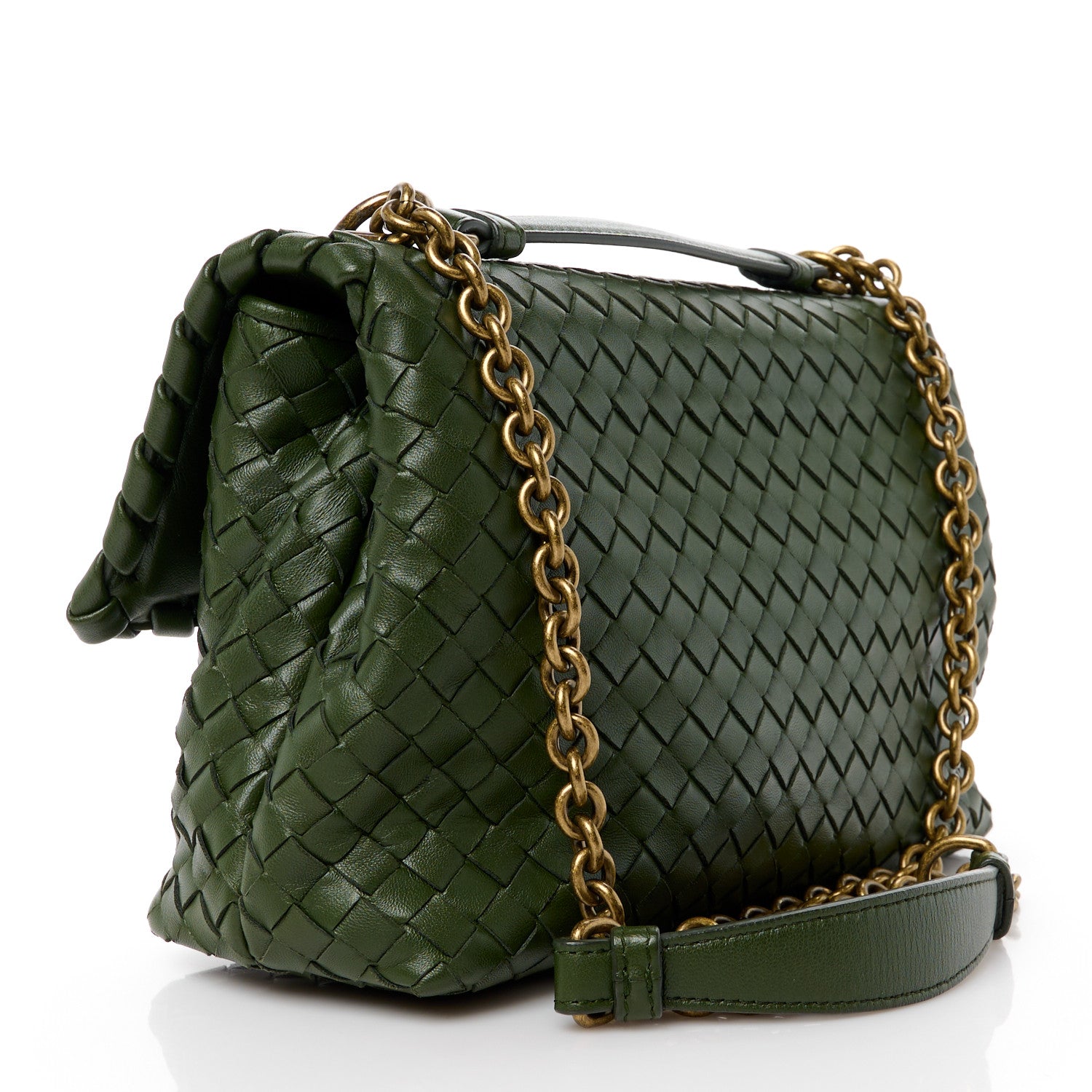 Bottega Veneta Nappa Intrecciato Medium Olimpia Bag Moss 3 of 13