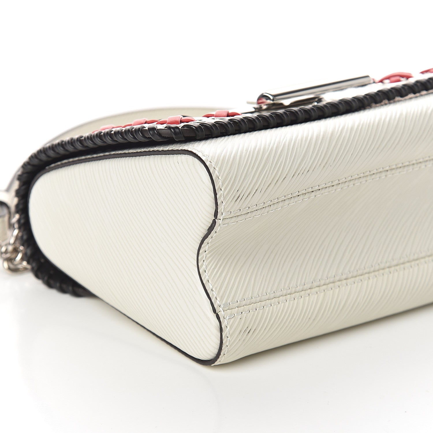 Louis Vuitton Epi Embroidered Twist Shoulder Bag PM White 6 of 7