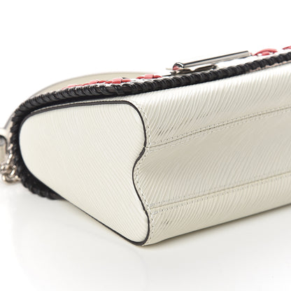 Louis Vuitton Epi Embroidered Twist Shoulder Bag PM White 6 of 7