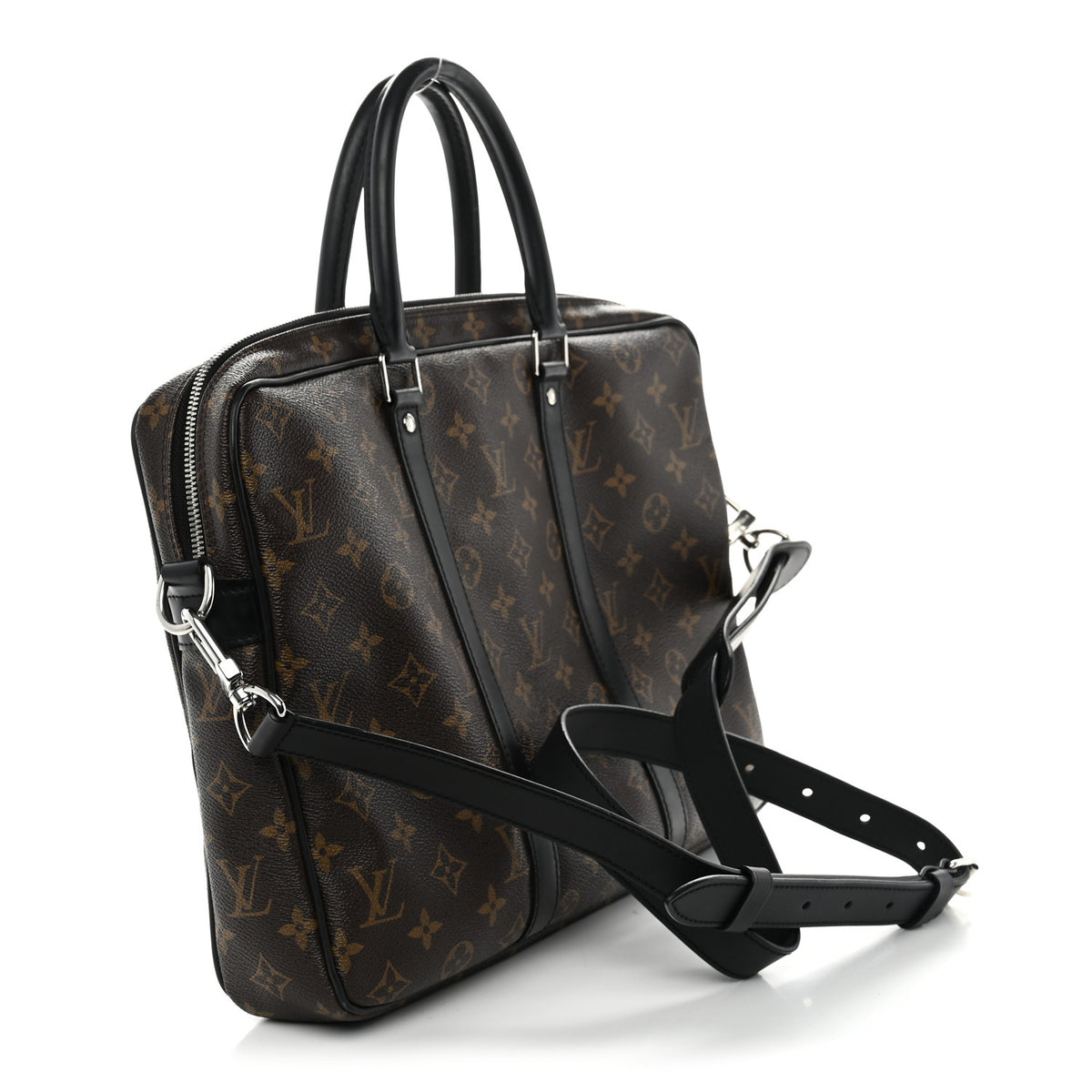 Louis Vuitton Monogram Macassar Porte-Documents Voyage PM 4 of 19
