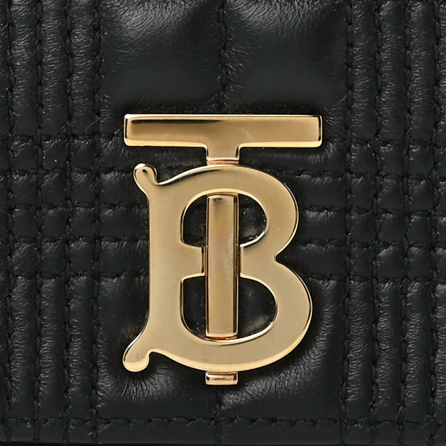 Grainy Calfskin Quilted Mini Lola Bag Black