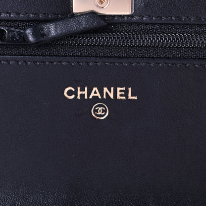Chanel Lambskin Quilted Trendy CC Wallet On Chain WOC Black 6 of 11