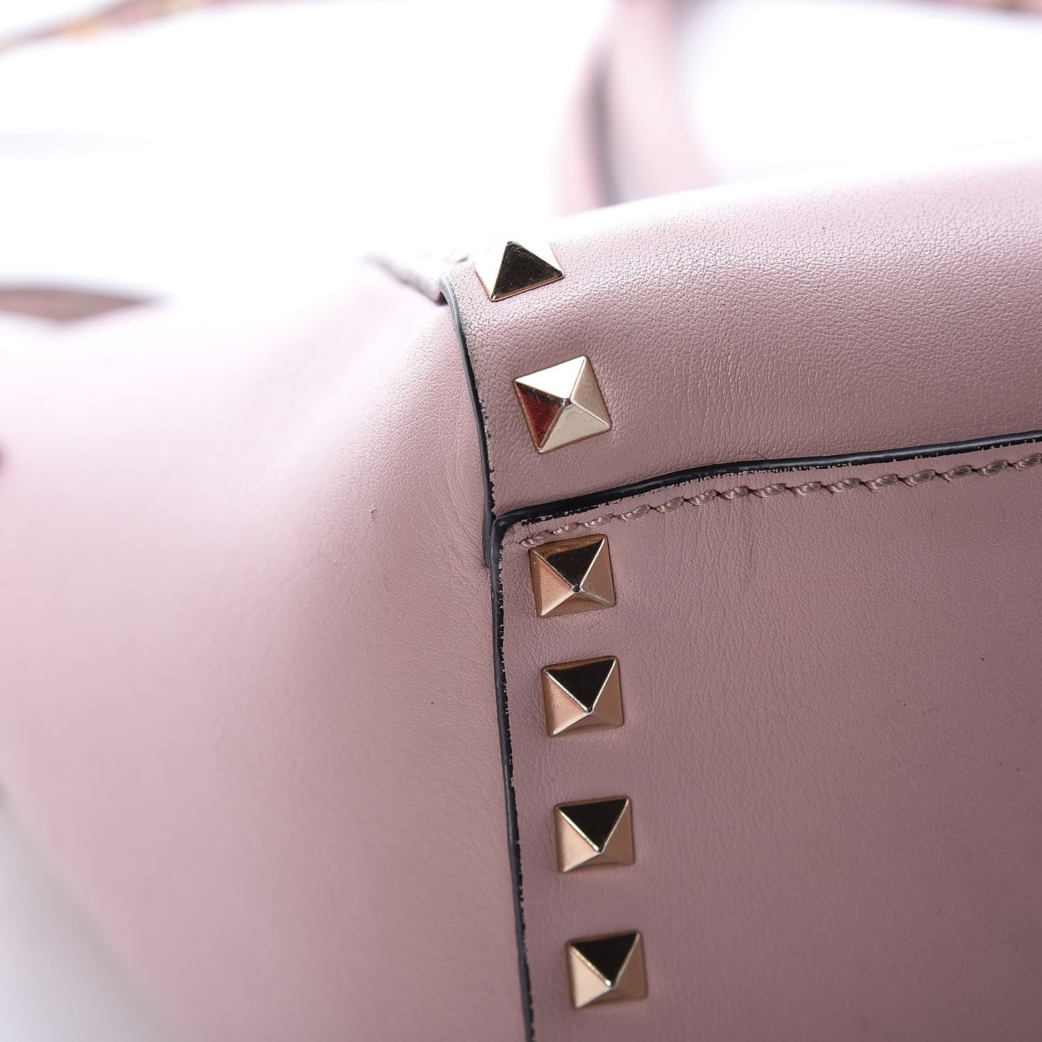 Valentino Garavani Vitello Small Rockstud Double Handle Tote Water Rose 14 of 17