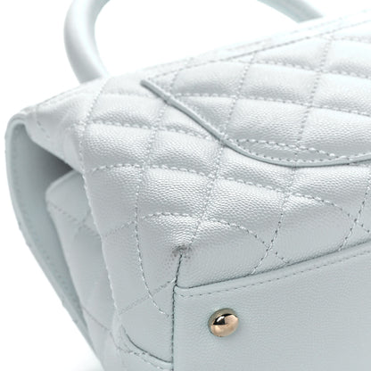 Chanel Caviar Quilted Mini Coco Handle Flap Light Blue 12 of 13