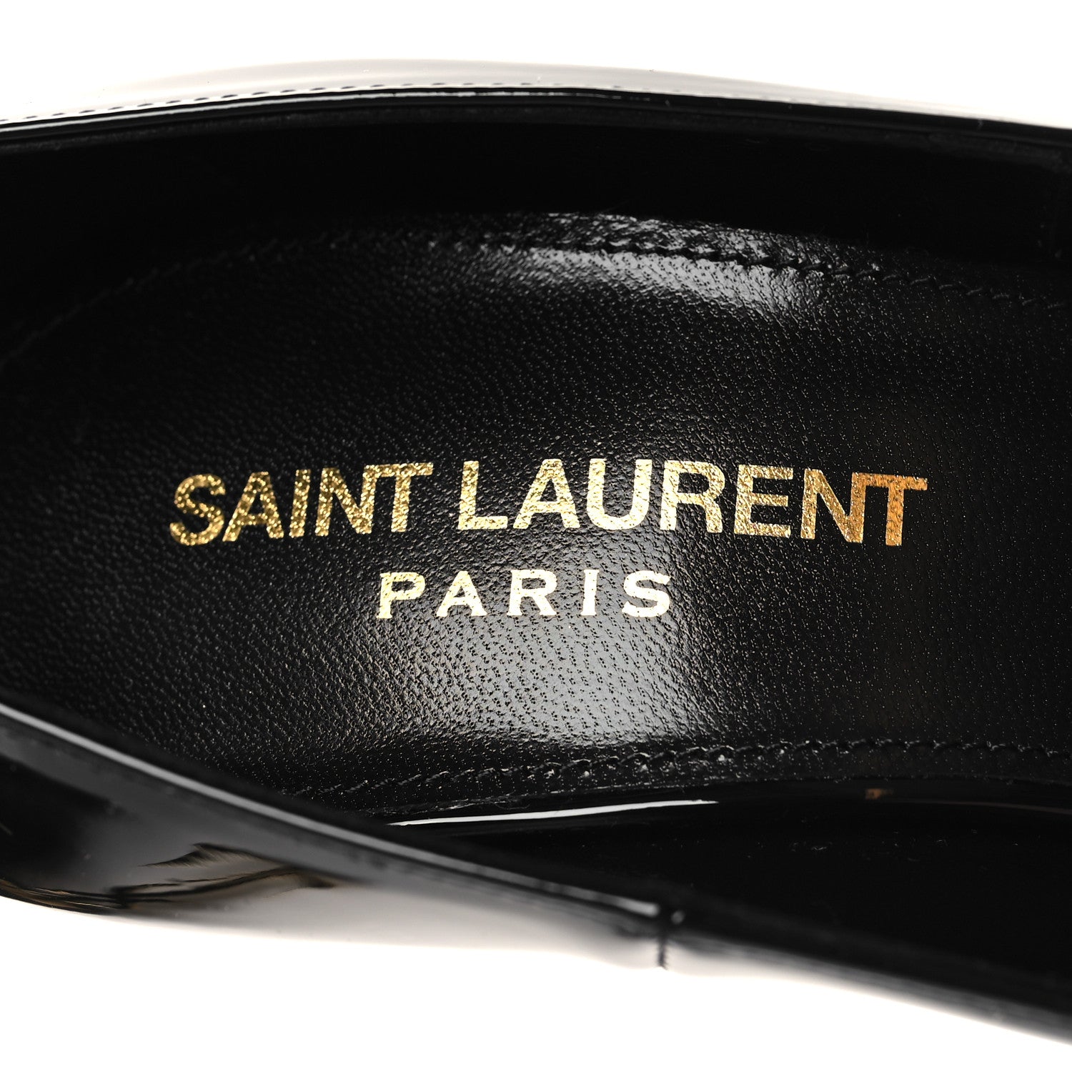 Saint Laurent Patent Opyum 110 Pumps 36 Black Gold 8 of 8