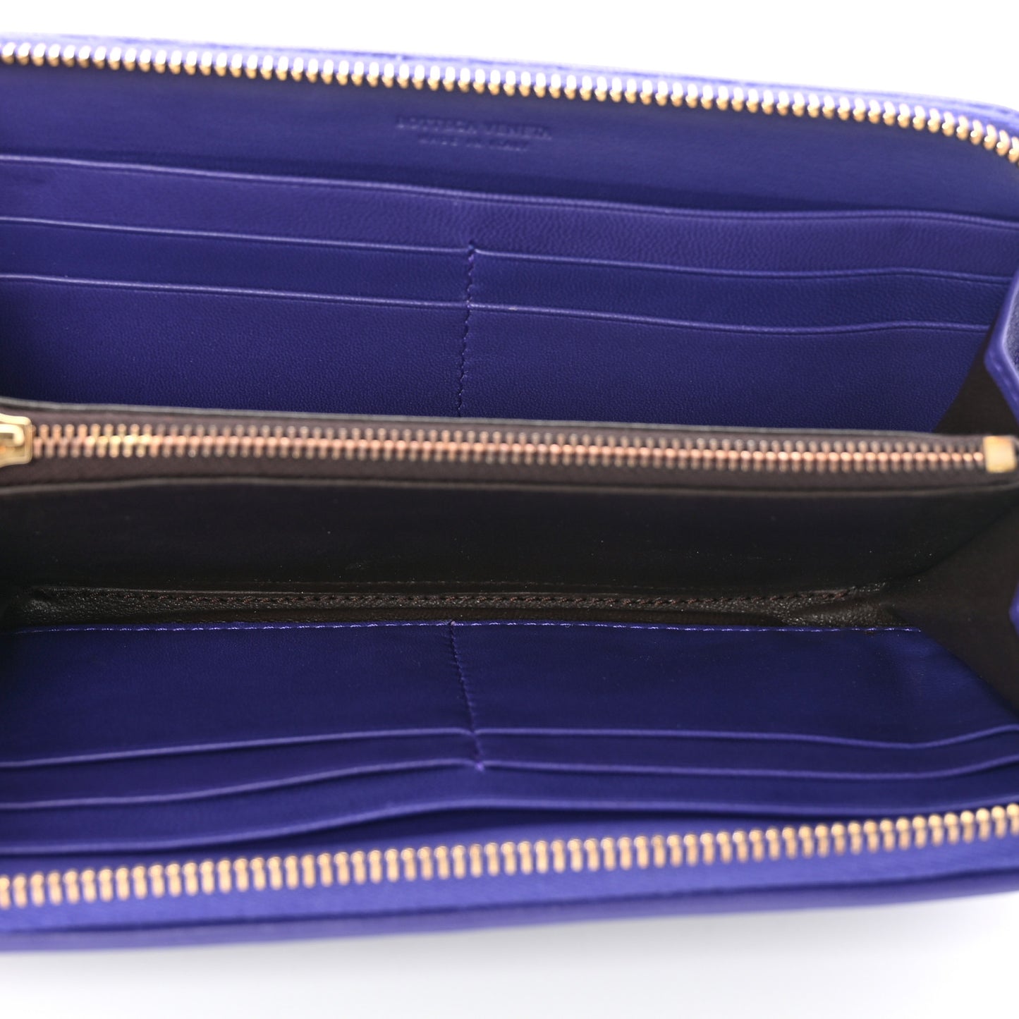 Nappa Intrecciato Zip Around Wallet Anemone
