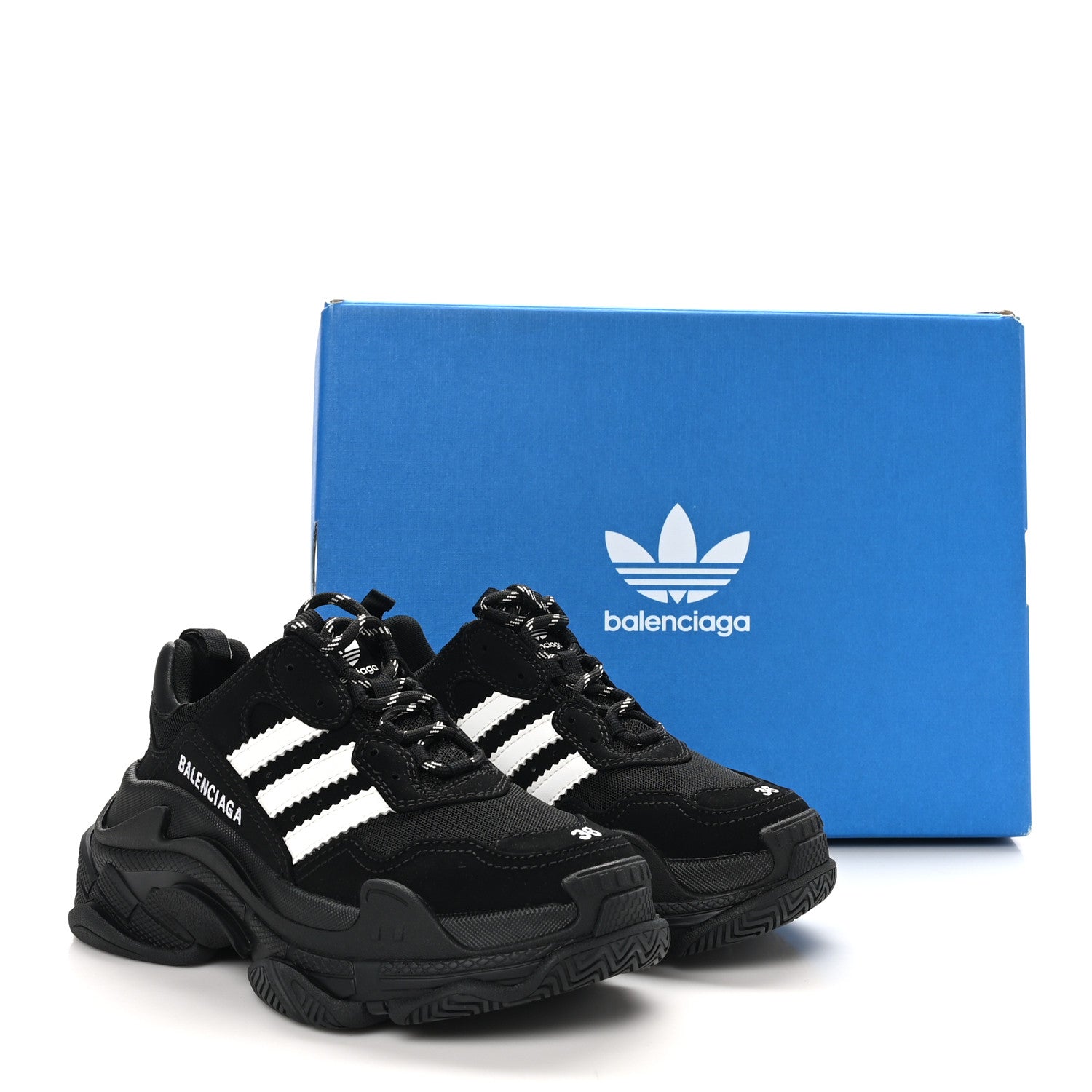 Balenciaga x ADIDAS Fabric Mesh Womens Triple S Sneakers 36 Black 1668366 FASHIONPHILE Balenciaga x ADIDAS Fabric Mesh Womens Triple S Sneakers 36 Black 1668366 FASHIONPHILE
