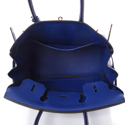 Hermes Togo Birkin 30 Bleu Electrique 14 of 31