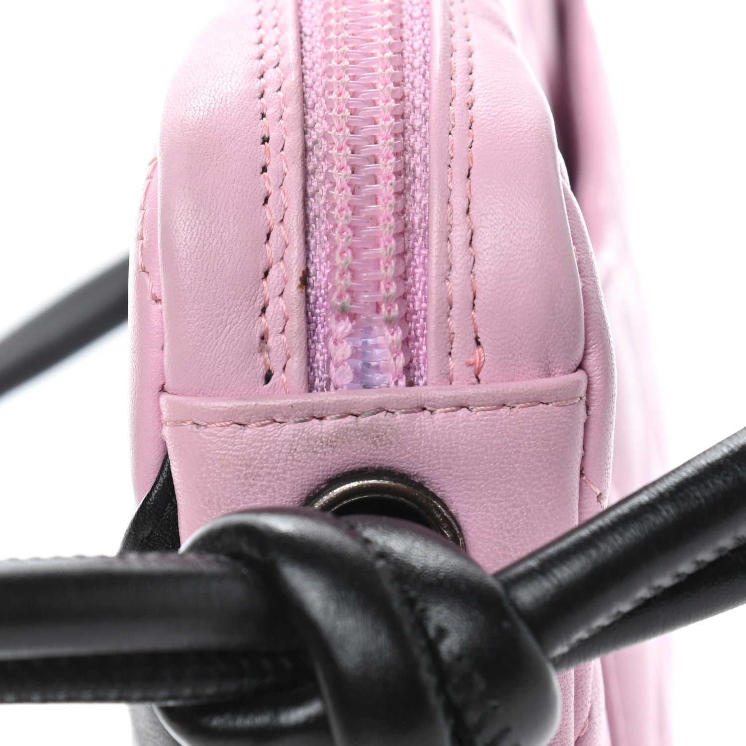 Chanel Calfskin Quilted Cambon Pochette Pink Black 10 of 10