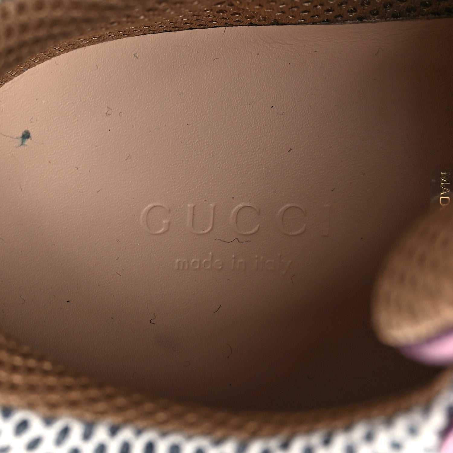 Gucci X SEGA Metallic Calfskin Mesh Removable Crystals Womens Flashtrek Sneakers 35.5 Rosa Great White Silver 6 of 9