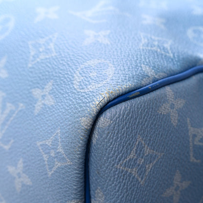 Louis Vuitton Monogram Clouds Keepall Bandouliere 50 Blue 9 of 10