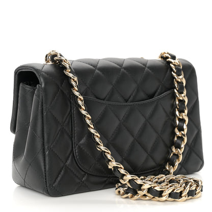 Chanel Lambskin Quilted Mini Coco Charms Rectangular Flap Black 3 of 10