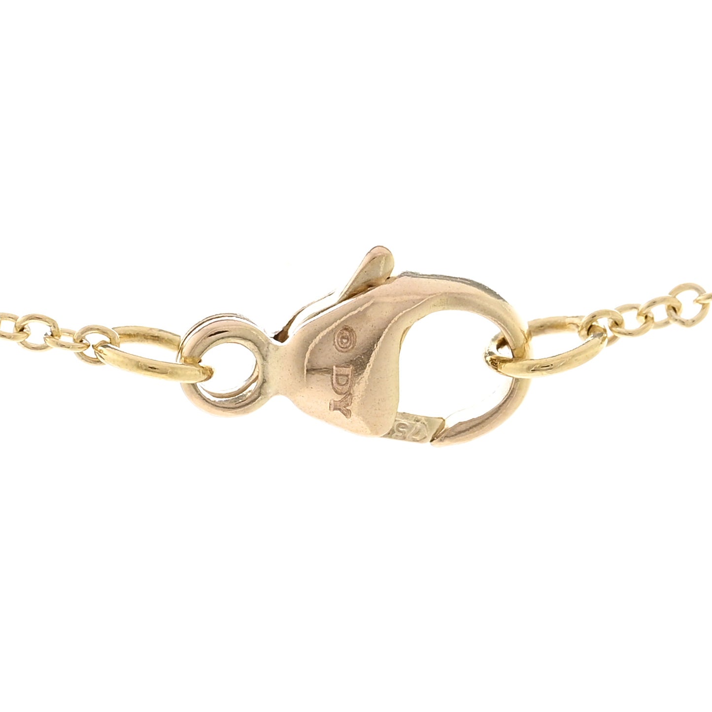 18K Yellow Gold Diamond Initial L Charm Pendant Necklace