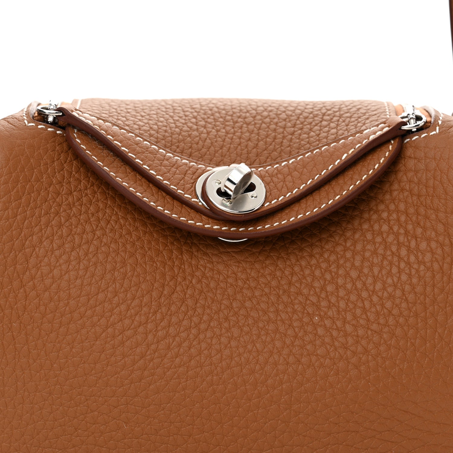 Hermes Taurillon Clemence Mini Lindy 20 Gold 8 of 11