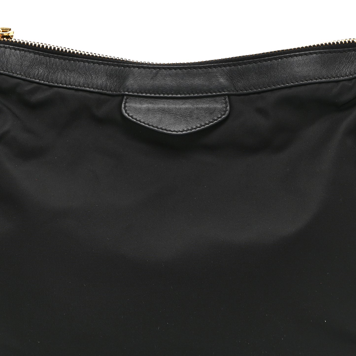 Tessuto Nylon Zip Hobo Black