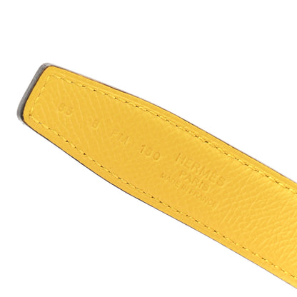 Hermes Epsom Swift 24mm Belt Strap 85 34 Bleu Glacier Jaune De Naples 3 of 5