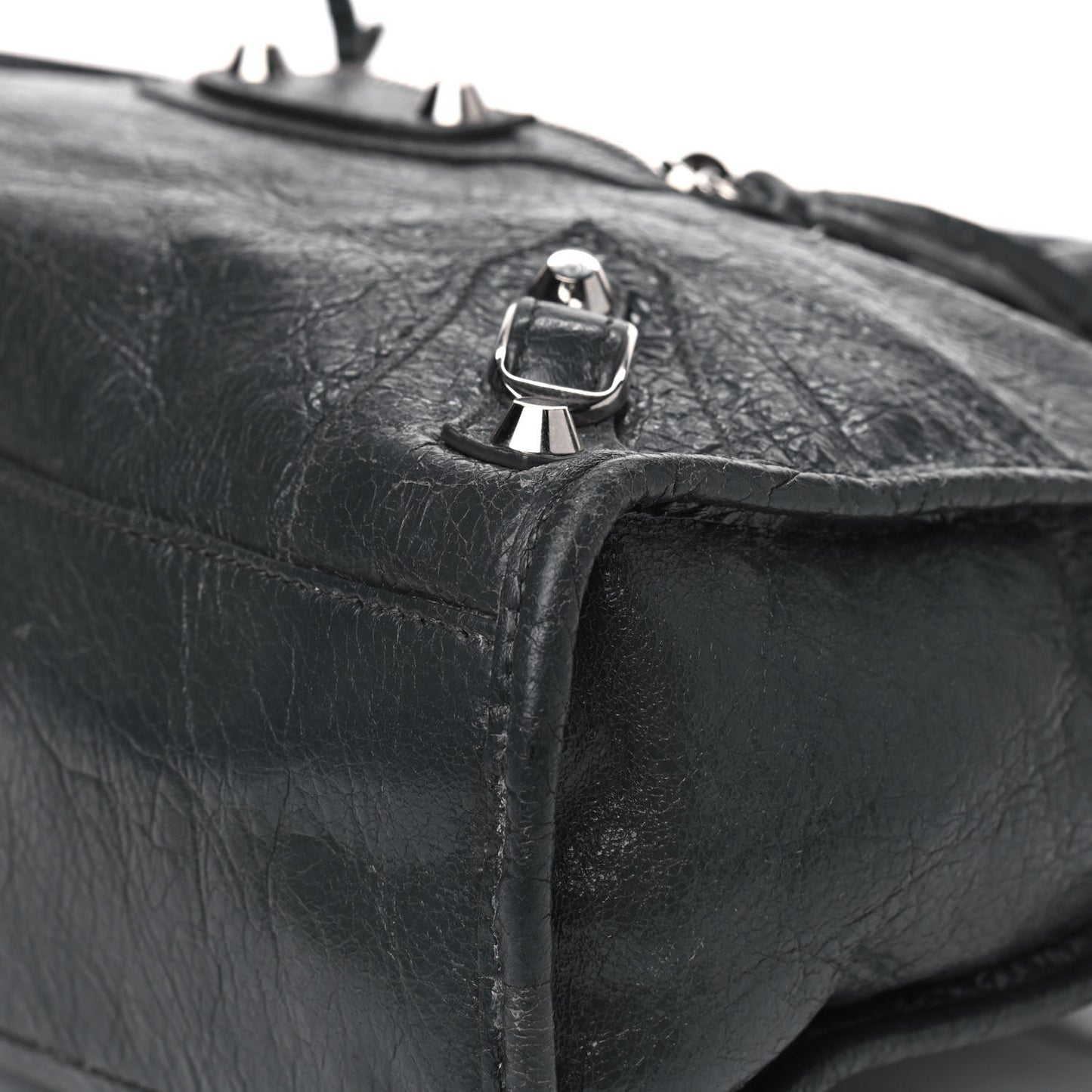 Agneau Classic Silver Hardware S City Gris Fossile