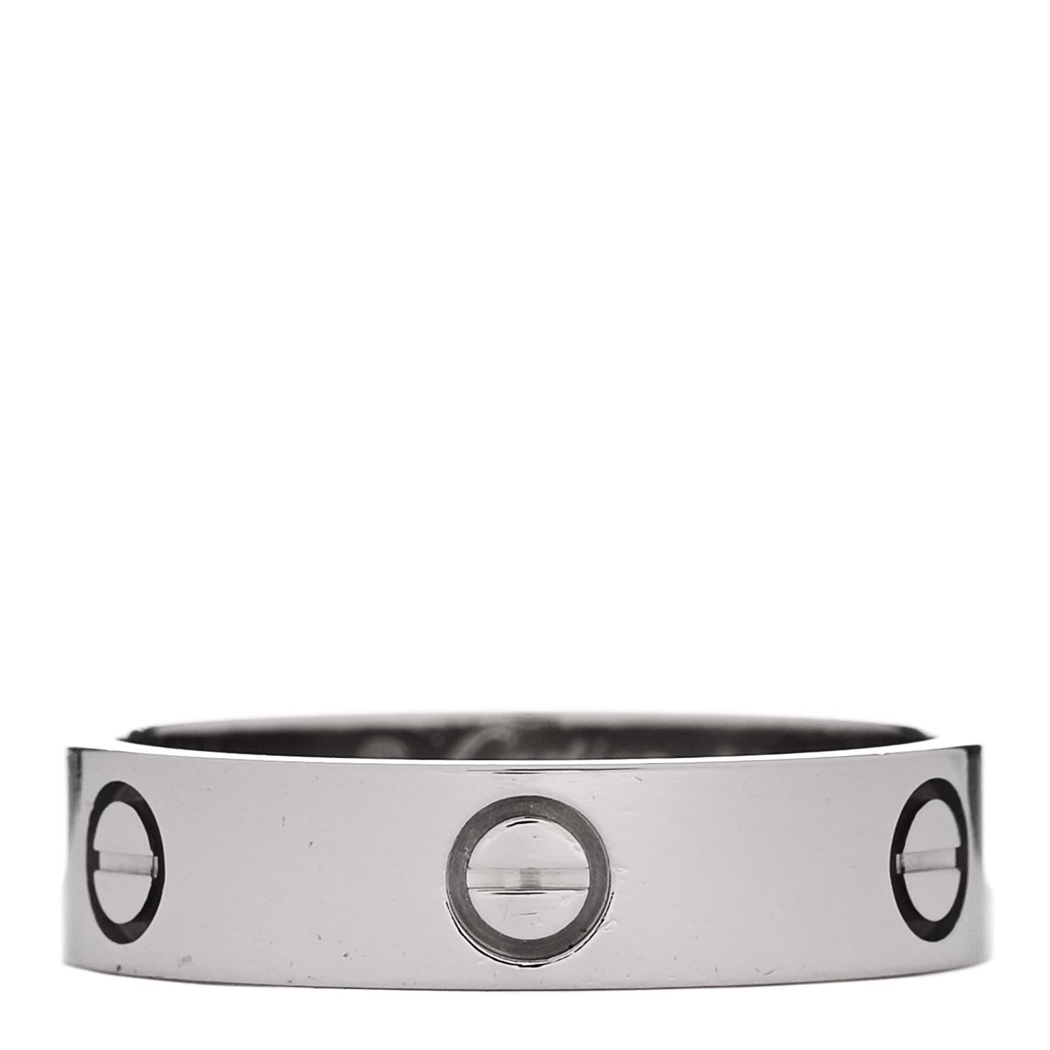 Cartier 18K White Gold 5.5mm LOVE Ring 64 10.75 1 of 5