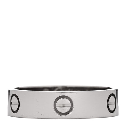 Cartier 18K White Gold 5.5mm LOVE Ring 64 10.75 1 of 5