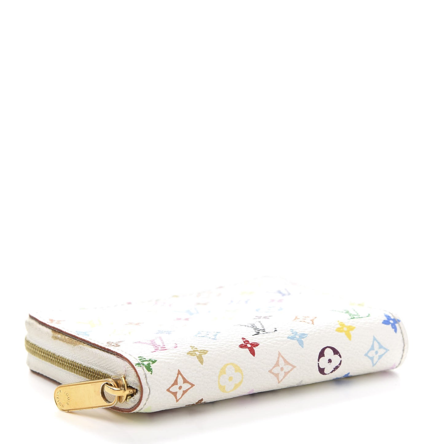 Monogram Multicolor Zippy Coin Purse Wallet White Litchi