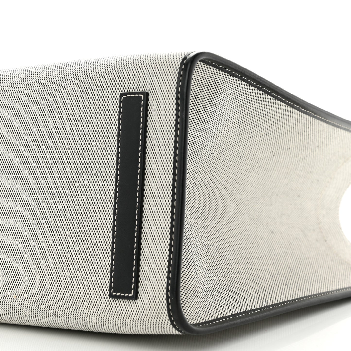 Canvas Smooth Calfskin Medium Two Tone Freya Tote Black