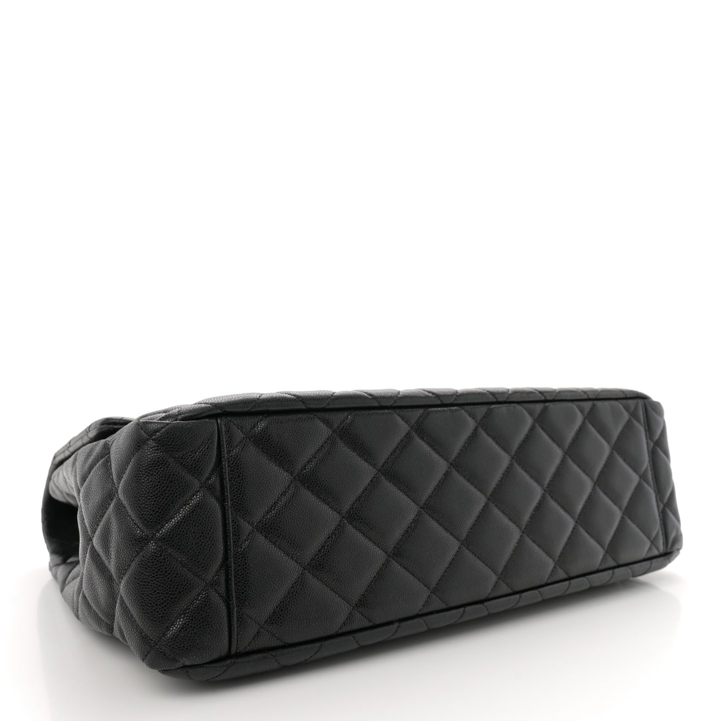 Caviar Quilted XXL Travel Flap Bag Black