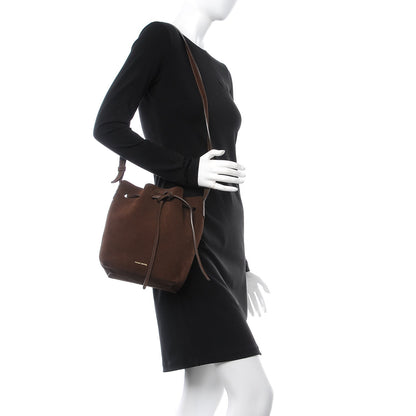 Mansur Gavriel Suede Mini Bucket Bag Chocolate 2 of 7