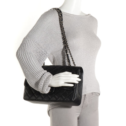 Chanel Caviar Jumbo Single Flap Black 2 of 9