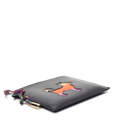 Hermes Epsom Swift Petit H Dog Flat Case Black Multicolor 4 of 11