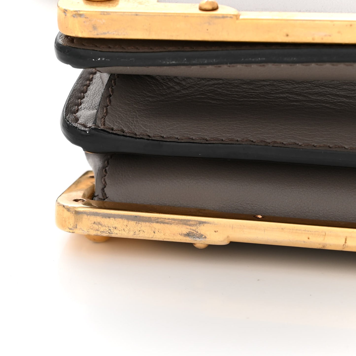 City Calfskin Saffiano Cahier Bag Mercurio Black