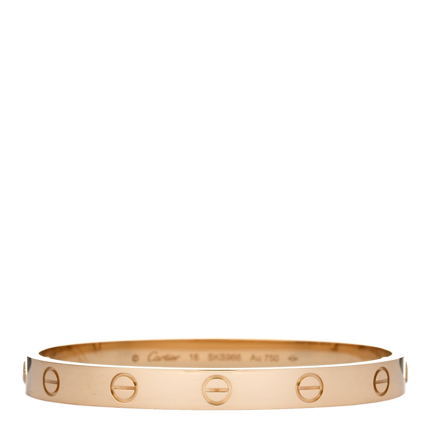 18K Yellow Gold LOVE Bracelet 16