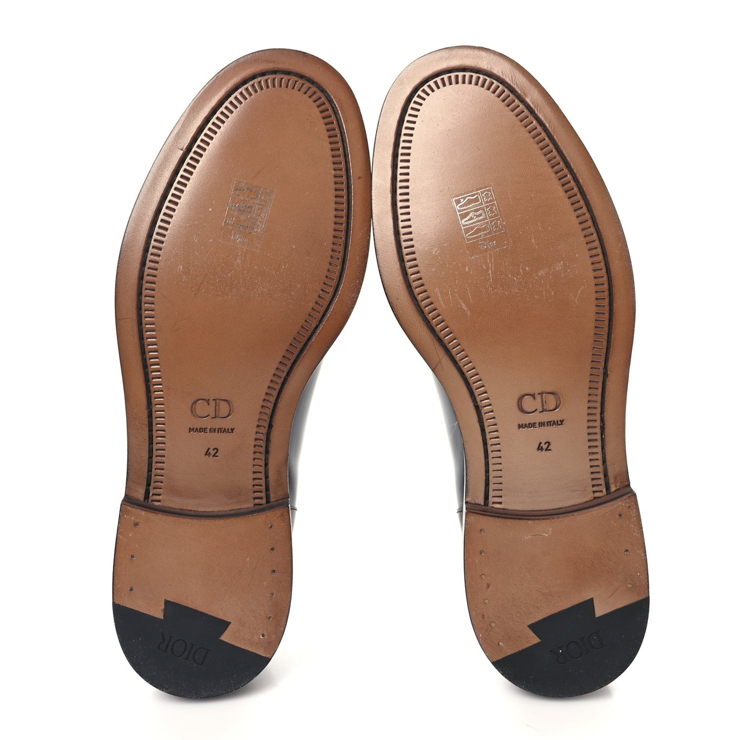 Calfskin Mens Derby Shoes 42 Black