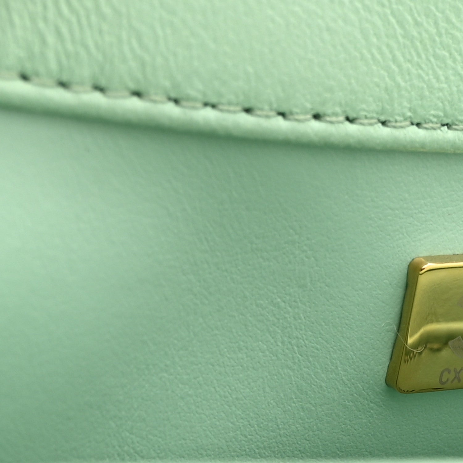 Chanel Lambskin Quilted Pearl Small Flap Light Green 7 of 11