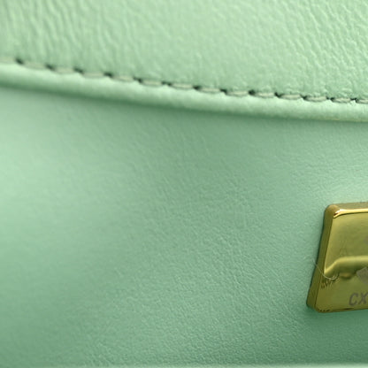 Chanel Lambskin Quilted Pearl Small Flap Light Green 7 of 11