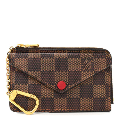 Louis Vuitton Damier Ebene Recto Verso Card Holder Red 1 of 6