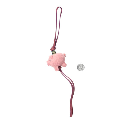 Loewe Calfskin Felt Pig Charm Pink Tan 2 of 5