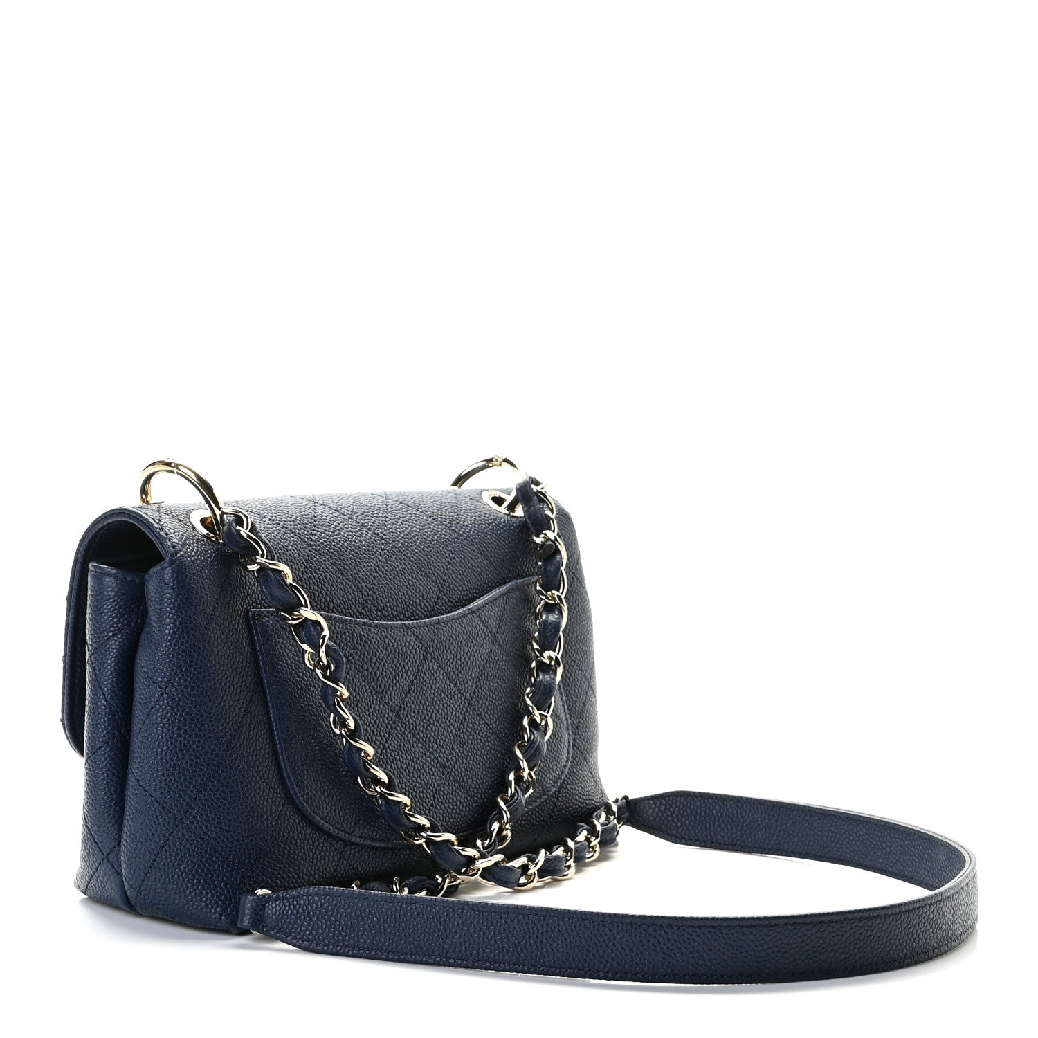Chanel Caviar Quilted Small City Walk Flap Navy Blue 3 of 7