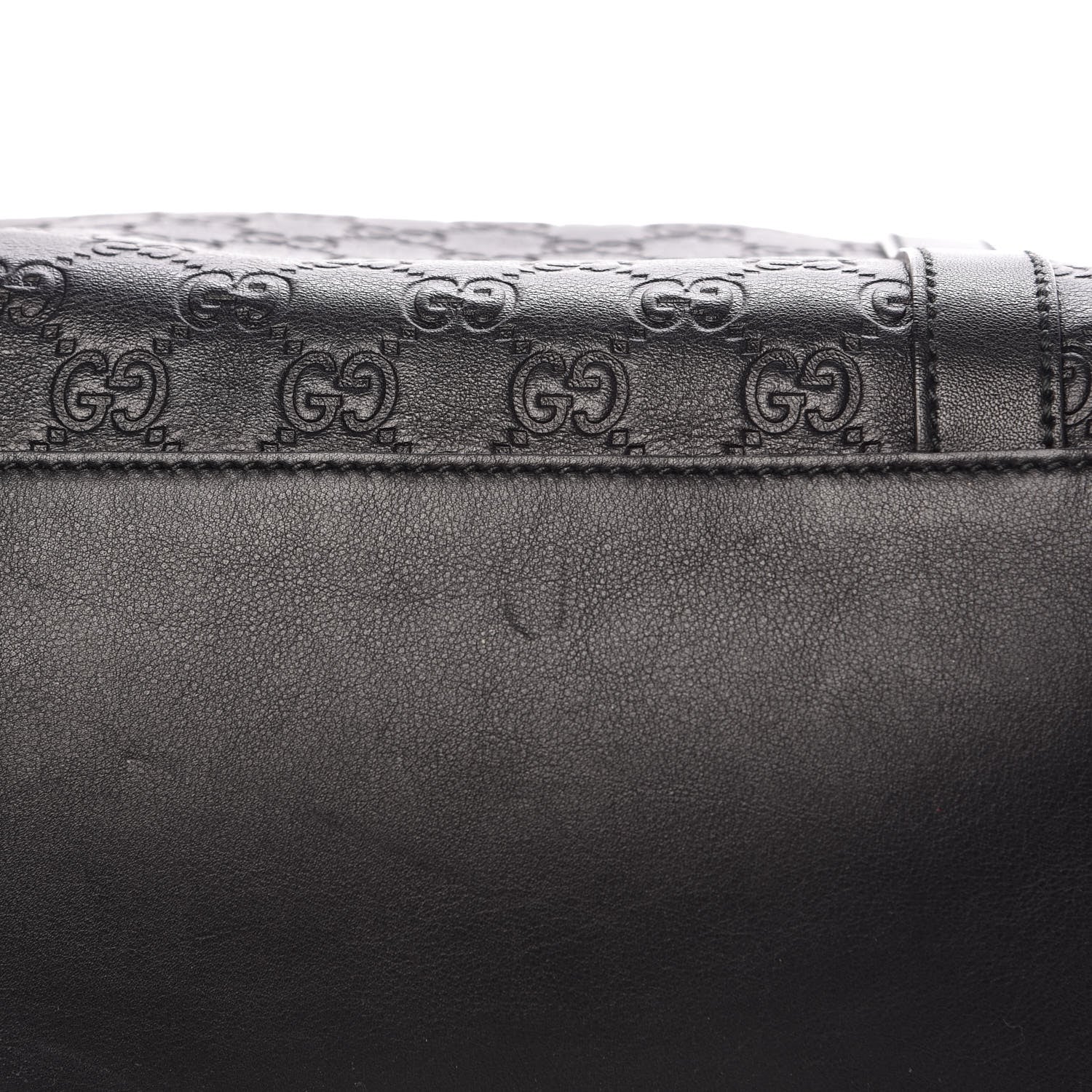 Gucci Guccissima Large GG Charm Convertible Dome Satchel Black 9 of 10