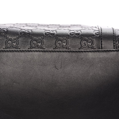 Gucci Guccissima Large GG Charm Convertible Dome Satchel Black 9 of 10