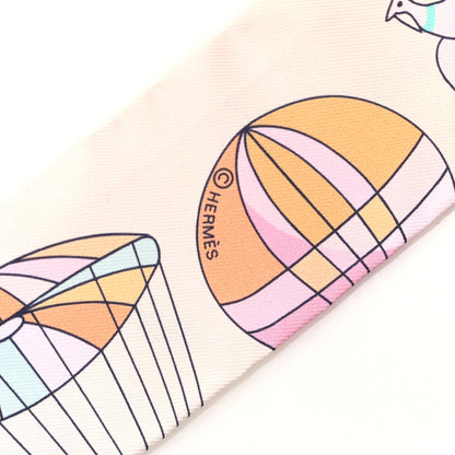 Hermes Silk Les Folies Du Ciel Twilly Abricot Vert Multicolor 3 of 4