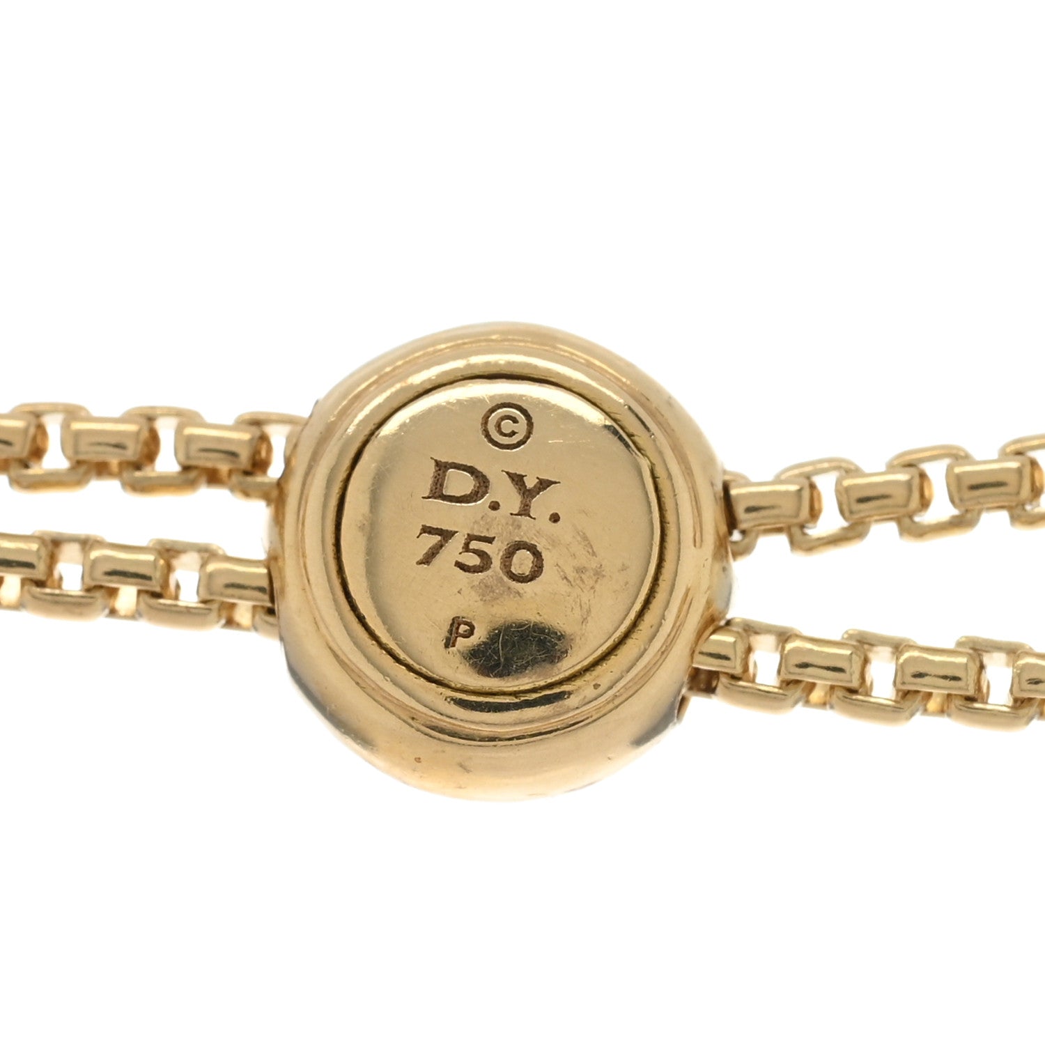 David Yurman 18K Yellow Gold Diamond Tides Pendant Necklace 4 of 5