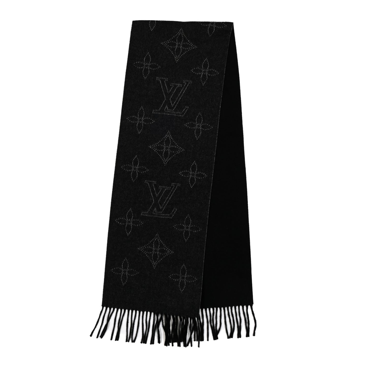 Cashmere Wool Silk Flight Mode Mahina Echarpes Scarf Black