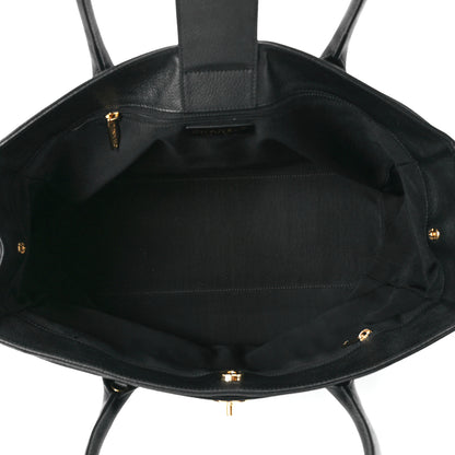 Chanel Calfskin Cerf Executive Shopper Tote Black 4 of 12