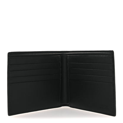 Fendi Calfskin Metal Monster Eyes Bi-fold Wallet Black 5 of 9