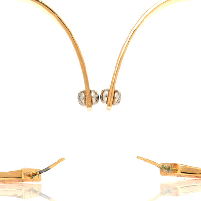 Louis Vuitton Metal Nanogram Hoop Earrings Gold 5 of 6