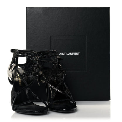 Saint Laurent Ayers Stardust Strap 105 Sandals 35.5 Black 8 of 8