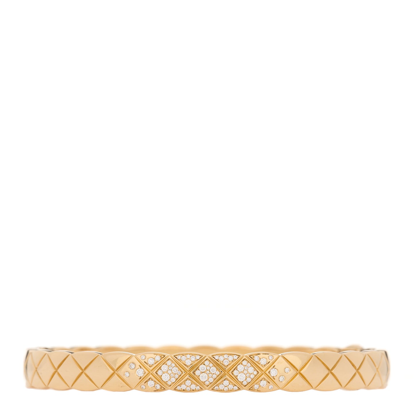 18K Yellow Gold Diamond Coco Crush Bracelet M