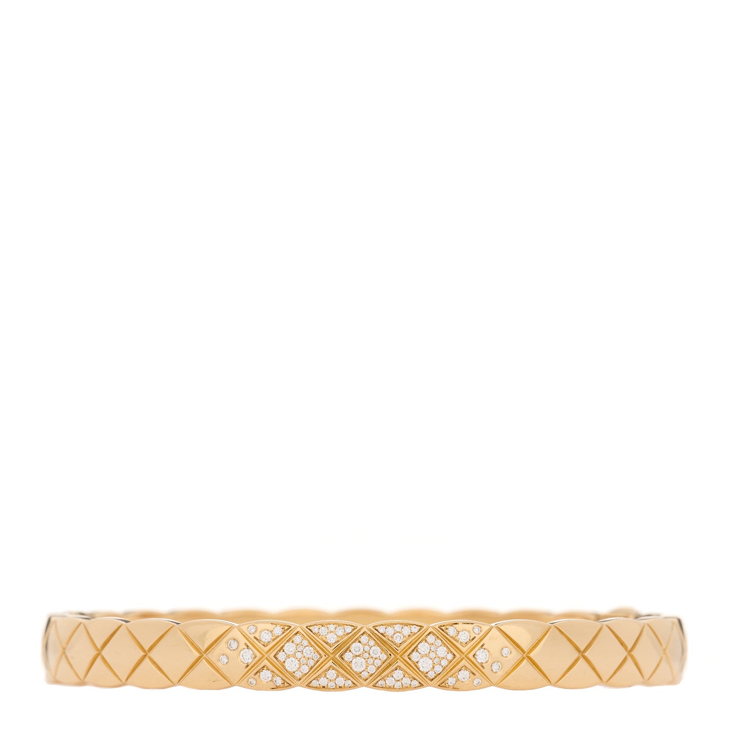 Chanel 18K Yellow Gold Diamond Coco Crush Bracelet M 1 of 3